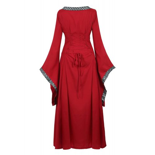  Seasonfcostume Womens Deluxe Medieval Victorian Costume Renaissance Long Dress Costumes Irish Over Cosplay Retro Gown