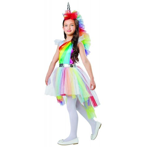  Seasons Rainbow Unicorn Dress Up Costume, Medium (8-10)