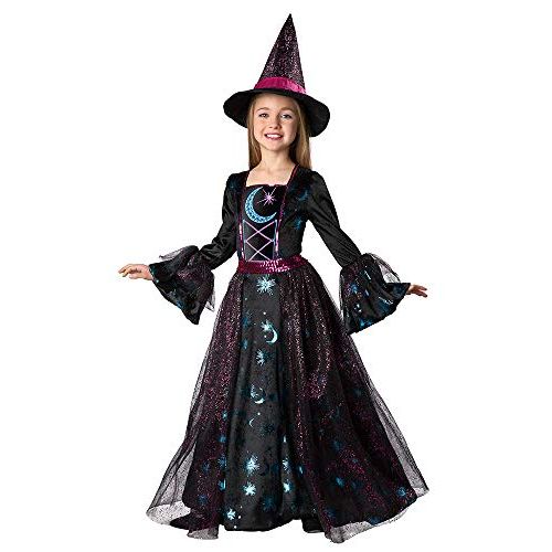  할로윈 용품Seasons Girls Light Up Deluxe Moonlight Witch Costume (M(8-10))