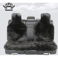Seat 3pc The Back Long Hair car seat Cover,Natural Fur Sheepskin car seat Covers Universal Size, car seat...