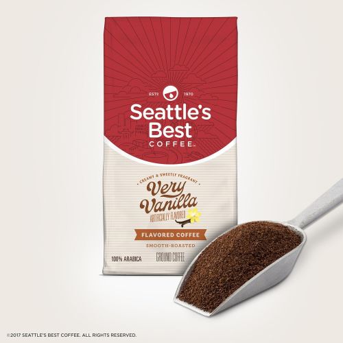  Seattles Best Coffee Very Vanilla Flavored Smooth Roast Ground Coffee, 12-Ounce Bags