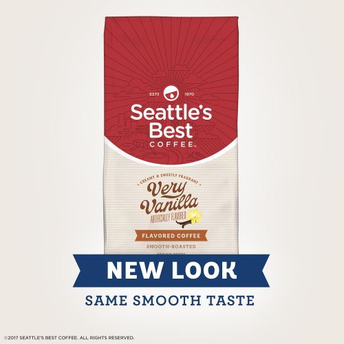  Seattles Best Coffee Very Vanilla Flavored Smooth Roast Ground Coffee, 12-Ounce Bags