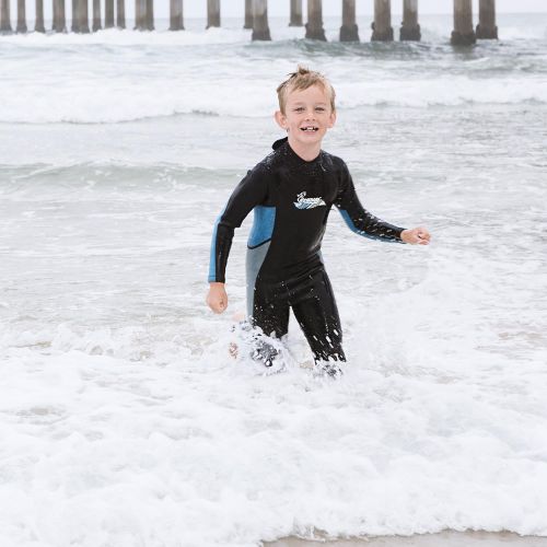  Seavenger Scout 3mm Kids Full Body Wetsuit with Knee Pads for Surfing, Snorkeling, Swimming