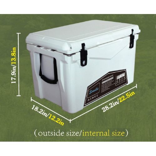  Seavilis Cooler 60qt (Tan) Hanging Wire Basket,Divider and Cup Holder are Free