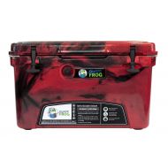 Seavilis Frosted Frog Red Camo 45 Quart Ice Chest Heavy Duty High Performance Roto-Molded Commercial Grade Insulated Cooler