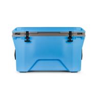 Seavilis Camco Currituck Cyan Blue and Gray 30 Quart Cooler - Rugged Exterior Made for Sports, Hiking and Outdoor Activities-Comes with Cooler Basket (51712)