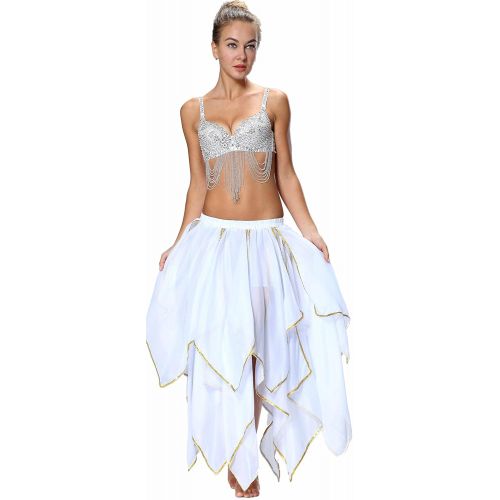  Seawhisper Sequin Chiffon Skirt for Women Costume