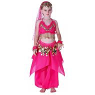 Seawhisper Belly Dancer Costumes for Girls Kids Halloween Outfit