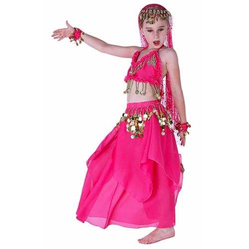  Seawhisper Belly Dancer Costumes for Girls Kids Halloween Outfit