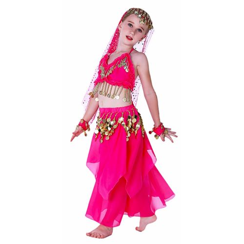  Seawhisper Belly Dancer Costumes for Girls Kids Halloween Outfit