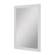 Second Look Mirrors White Satin Profile Edge Framed Wall Mirror, 16 x 34