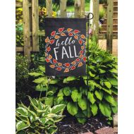 Secondeast Hello Fall Leaf Harvest Home & Garden Flags 12x18