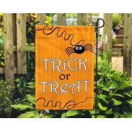 Secondeast Fall Decor Trick or Treat Halloween Spider Candy Home & Garden Flag 12x18