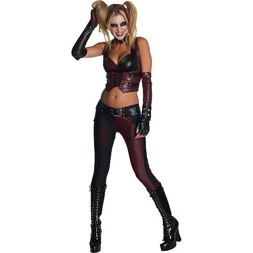  BATMAN Womens Batman Arkham City Harley Quinn Adult Halloween Costume