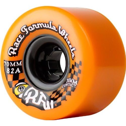  Sector 9 Race Formula Center-Set Skateboard Wheel, Orange, 70mm 82A