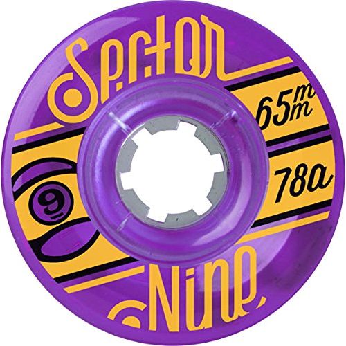  Sector 9 Top Shelf 65mm 78a Purple Center Set Skate Wheels