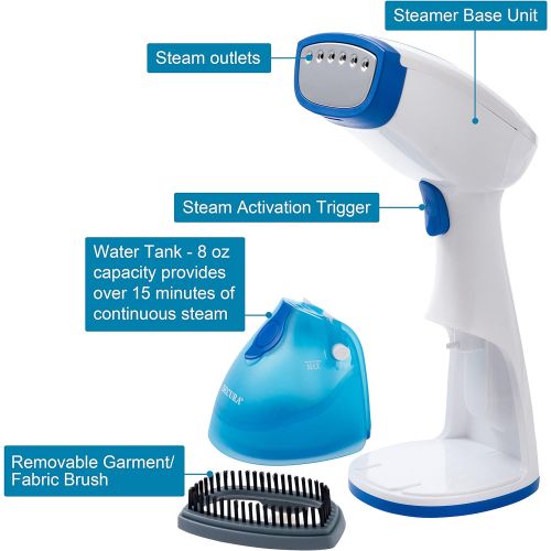  [아마존베스트]Secura AJ-2205 Garment Steamer, Light Blue and Pearl White