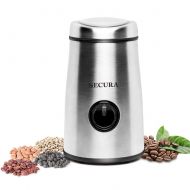 Secura Electric Coffee and Spice Grinder with Stainless Steel Blades