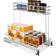 Secura Pull Out Cabinet Organizer, Professional Kitchen and Bathroom Sink Cabinet Organizer with 2-Tier Sliding Out Shelves