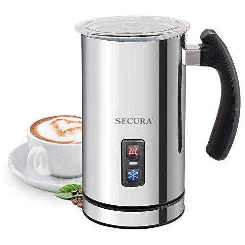  Secura Electric Milk Frother, Automatic Milk Steamer Warm or Cold Foam Maker for Coffee, Cappuccino, Latte, Stainless Steel Milk Warmer with Strix Temperature Controls