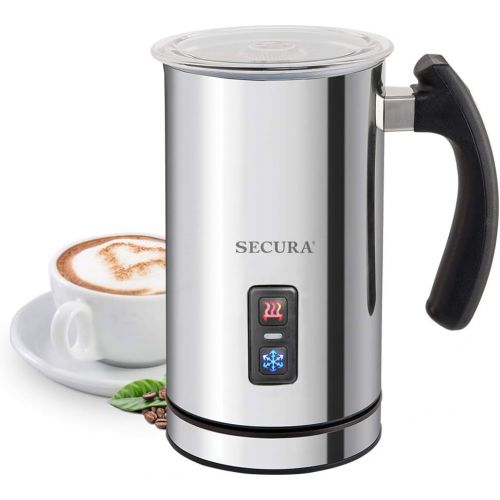  Secura Electric Milk Frother, Automatic Milk Steamer Warm or Cold Foam Maker for Coffee, Cappuccino, Latte, Stainless Steel Milk Warmer with Strix Temperature Controls