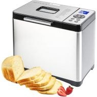 [아마존베스트]Secura Bread Maker Machine 2.2lb Stainless Steel Toaster Makers 650W Multi-Use Programmable 19 Menu Settings for Home Bakery (Silver)