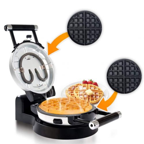  [아마존베스트]Secura Upgrade Automatic 360 Rotating Non-Stick Belgian Waffle Maker w/Removable Plates