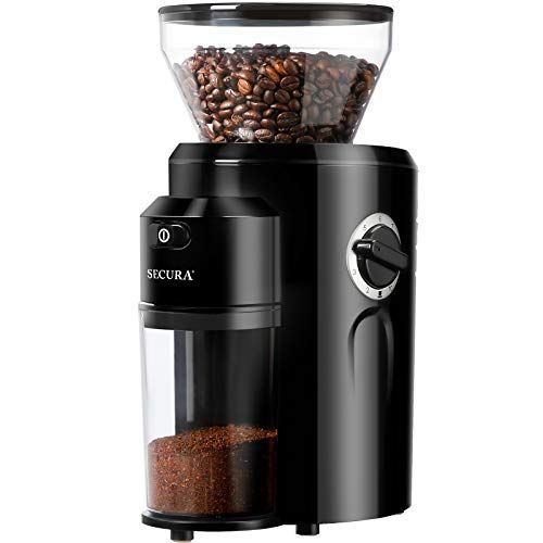  [아마존베스트]Secura Burr Coffee Grinder, Conical Burr Mill Grinder with 18 Grind Settings from Ultra-fine to Coarse, Electric Coffee Grinder for French Press, Percolator, Drip, American and Tur