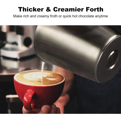  [아마존베스트]Secura 4 in 1 Electric Automatic Milk Frother and Hot Chocolate Maker Machine 17oz/500ml Foam Stainless Steel Dishwasher Safe Cordless Detachable Milk Jug