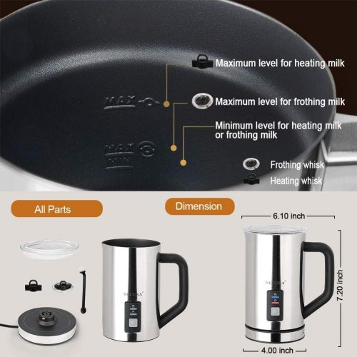  [아마존베스트]Secura Automatic Electric Milk Frother and Warmer (250ml)