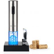 [아마존베스트]Secura Electric Wine Opener, Automatic Electric Wine Bottle Corkscrew Opener with Foil Cutter, Rechargeable (Stainless Steel)