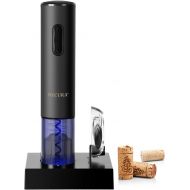 [아마존베스트]Secura Electric Wine Opener, Automatic Electric Wine Bottle Corkscrew Opener with Foil Cutter, Rechargeable (Black)