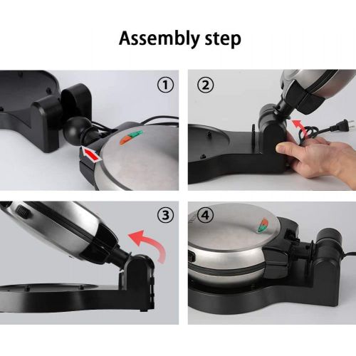  [아마존베스트]Secura Upgrade Automatic 360 Rotating Non-Stick Belgian Waffle Maker w/Removable Plates