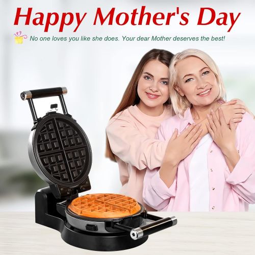  [아마존베스트]Secura Upgrade Automatic 360 Rotating Non-Stick Belgian Waffle Maker w/Removable Plates