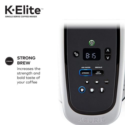  Keurig K-Elite Single Serve Brewer, Brushed Silver and Keurig 14oz Contigo AUTOSEAL West Loop Vacuum Seal, Silver