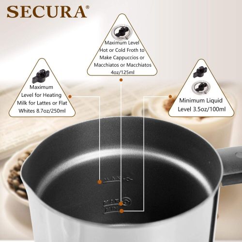  Secura Automatic Electric Milk Frother and Warmer (250ml)
