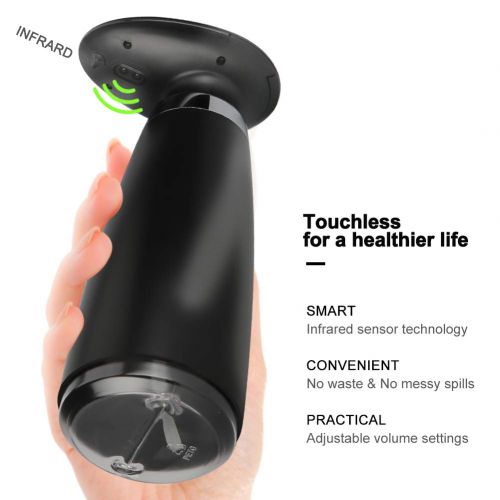  Secura 16.9oz/500ml Premium Touchless Battery Operated Electric Automatic Soap Dispenser w/Adjustable Soap Dispensing Volume Control Dial (1-Year Warranty)