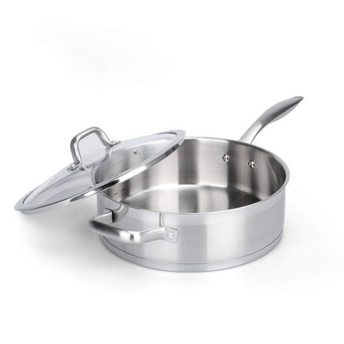  Secura Duxtop Professional Stainless-steel Induction Ready Cookware Impact-bonded Technology (5.5Qt Saute Pan)