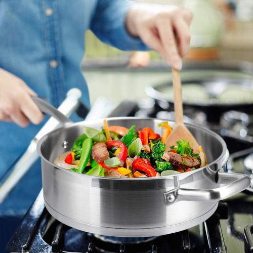  Secura Duxtop Professional Stainless-steel Induction Ready Cookware Impact-bonded Technology (5.5Qt Saute Pan)