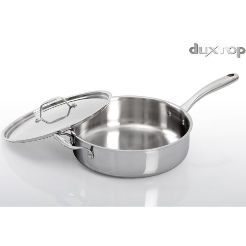  Secura Duxtop Whole-Clad Tri-Ply Stainless Steel Induction Ready Premium Cookware with Lid, 3Qt Saute Pan