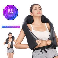 Secura Shiatsu Neck & Shoulder Massager Electric Back Massage with Heat Deep Tissue Kneading Pillow...
