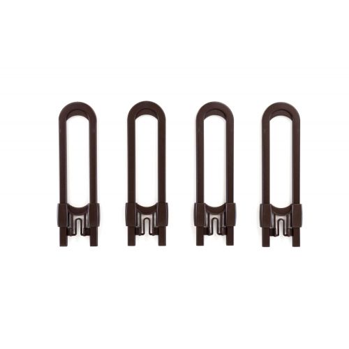  [아마존베스트]Secure Home by Jessa Leona Sliding Cabinet Locks for Child Safety | Baby Proof Your Kitchen, Bathroom, and Storage Doors | Childproof Safety Locks for Knobs and Handles | Easy Install (4 Pack, Brown)