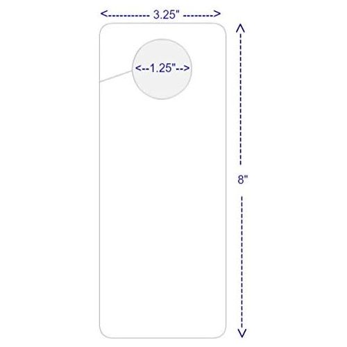  SecurePro Products 20 Blank,ERASABLE (If Using a Dry Erase Marker) Plastic Door Knob Hangers, Write Your Own Messages, 8.125 Tall x 3.125 Wide.15 Mil Thick PVC Signs (20)