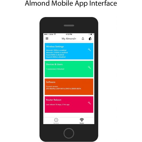  Securifi Almond+ Long Range Touchscreen Wireless Dual Band AC Gigabit WiFi Router  Range Extender  Wireless Bridge  Access Point + Home Automation Hub + Works with Amazon Alexa