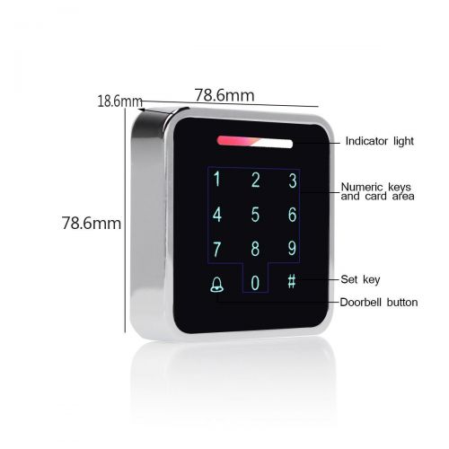  Security electronic ORYKEY Touch Panel Keypad Door Access Control System RFID 125KHz Card for Home Security