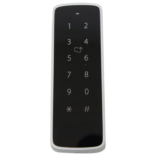  SecurityCameraKing Slim Waterproof (IP65) RFID pin codeRFID reader Touch 125MHz Access Control Reader RS485 or Wiegand 3426