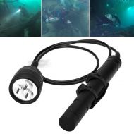 SecurityIng 3000LM Primary Canister Dive Light, 3X Cree XM-L2 LED Scuba Diving Flashlight Underwater 492Ft Torch for Professional Diving/Cave Diving/Underwater Photography(Batterie