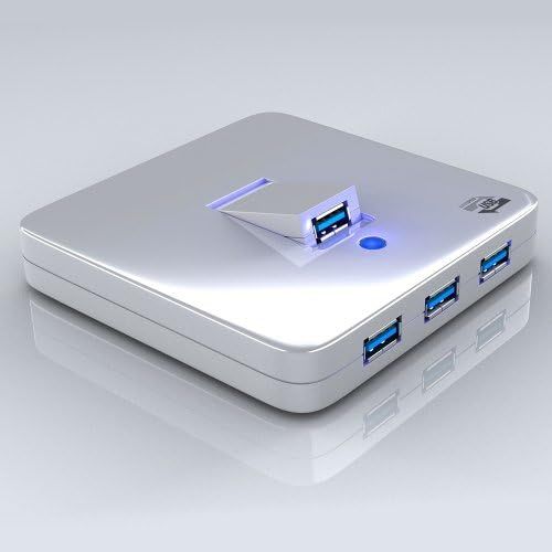  Sedna SEDNA 4 Ports USB 3.0 Hub - 1 Vertical Foldable Port, 5V4A ACDC adapter - White (SE-USB3-HUB-34A-WH)