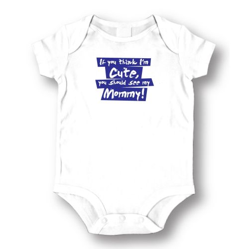  See My Mommy Infants White Cotton Bodysuit One-piece