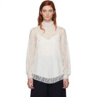 See by Chloe Off-White Lace High Neck Blouse
